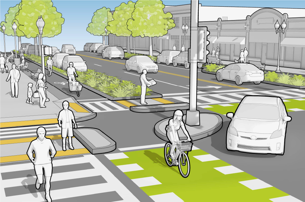 Intersection перевод. Перекресток дорог рисунок. Перекресток картинка для презентации. Pedestrian Crossing картинки для презентации. Велодорожка на перекрестке.