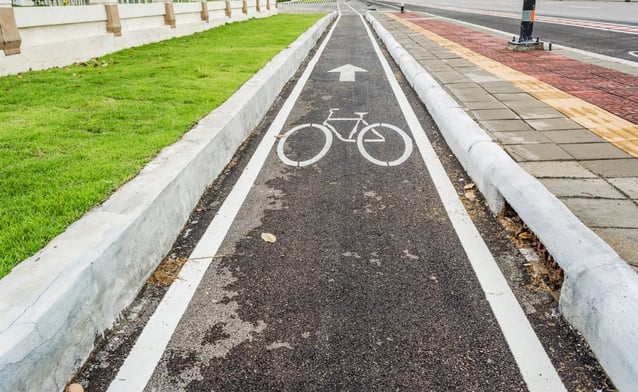 Separated bike lane
